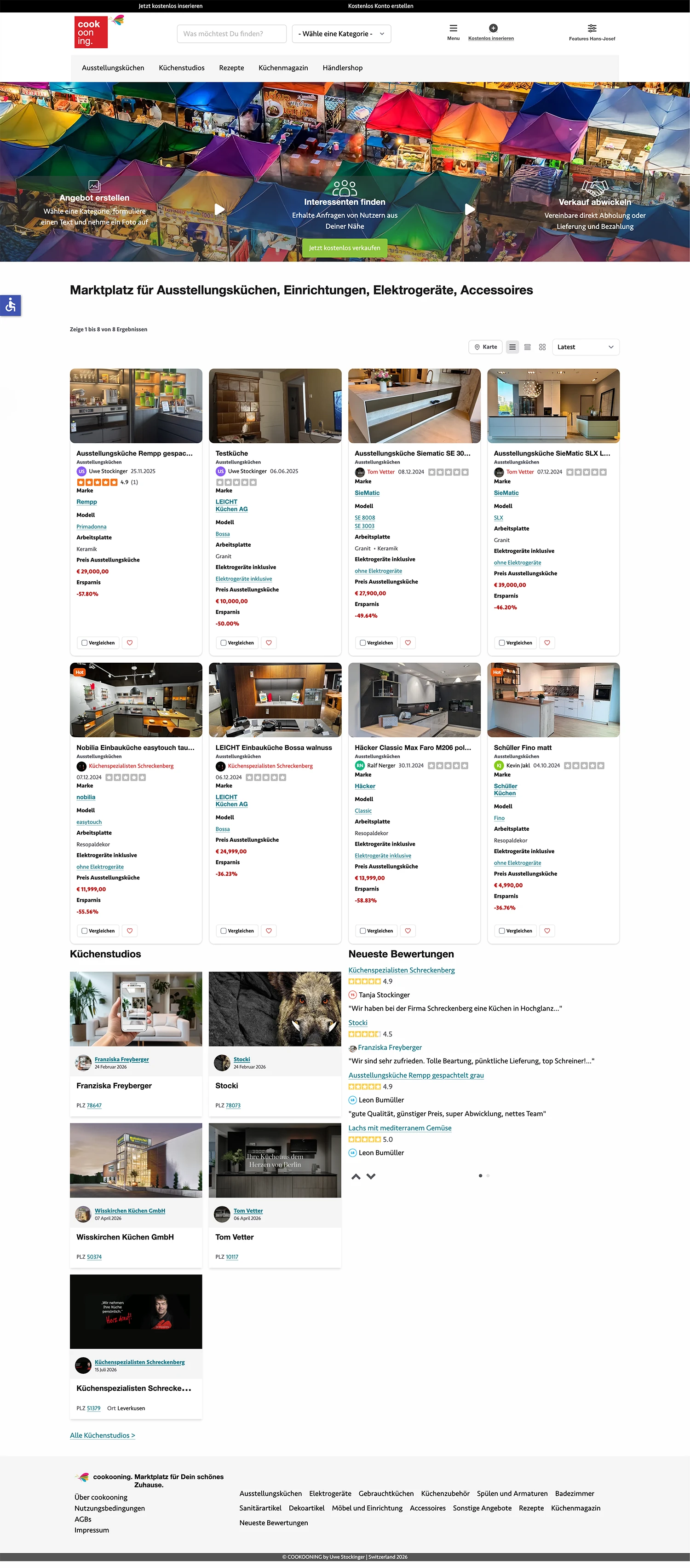 cookooning kuechen screen gross
